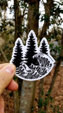 Woods & Waves logo decal