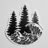 Woods & Waves logo decal